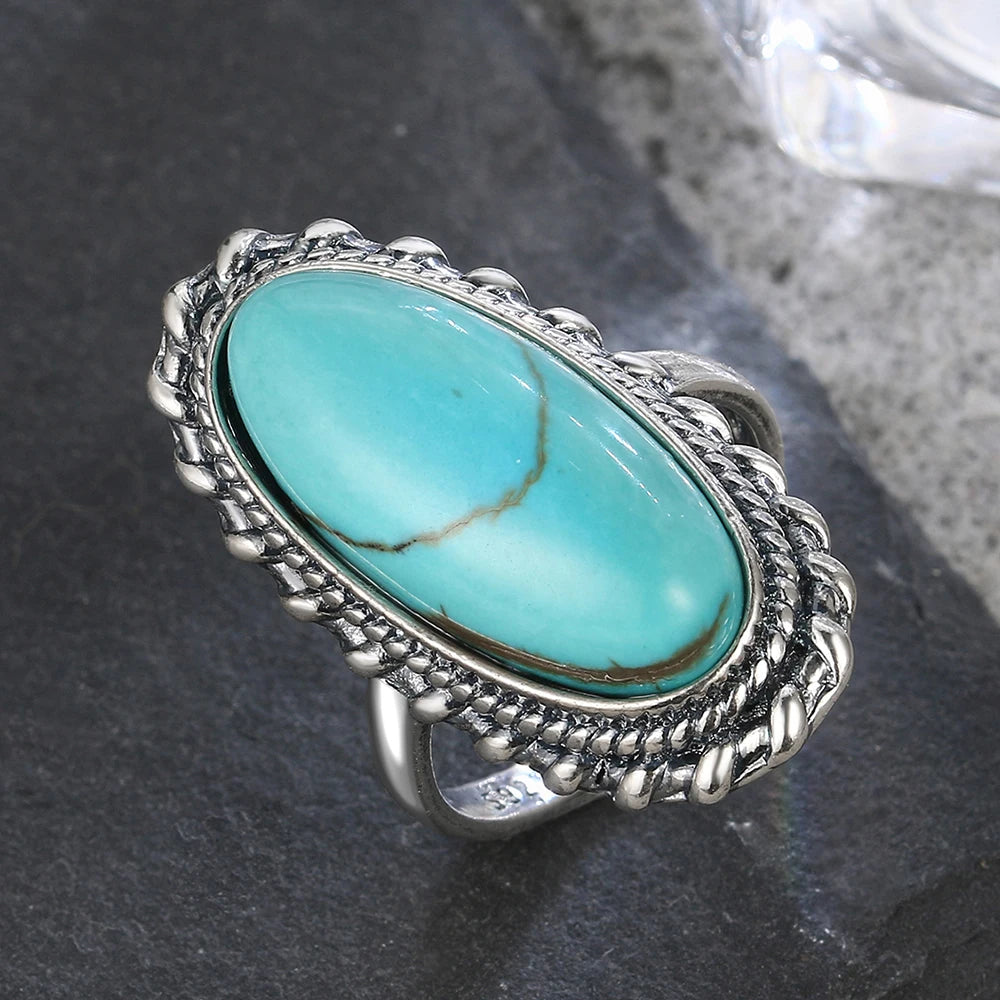 Desert Bloom Turquoise Ring – A Statement of Earthy Elegance