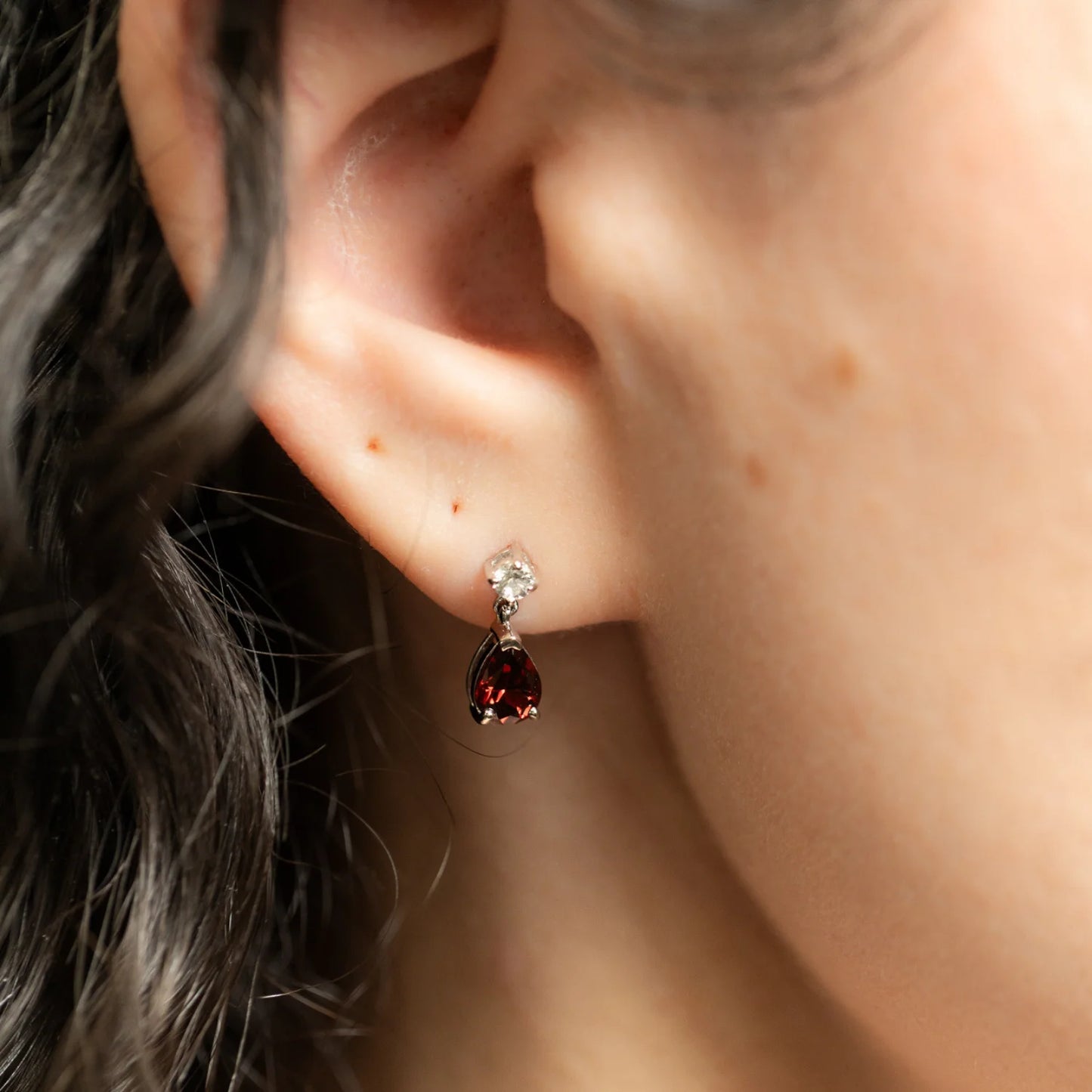 Jewelry Set for Women, Natural Pear Shaped 7X5Mm Opal and 3Mm Created Emerald Pendant Necklace and Matching Pear Shaped Opal and Emerald Stud Earrings